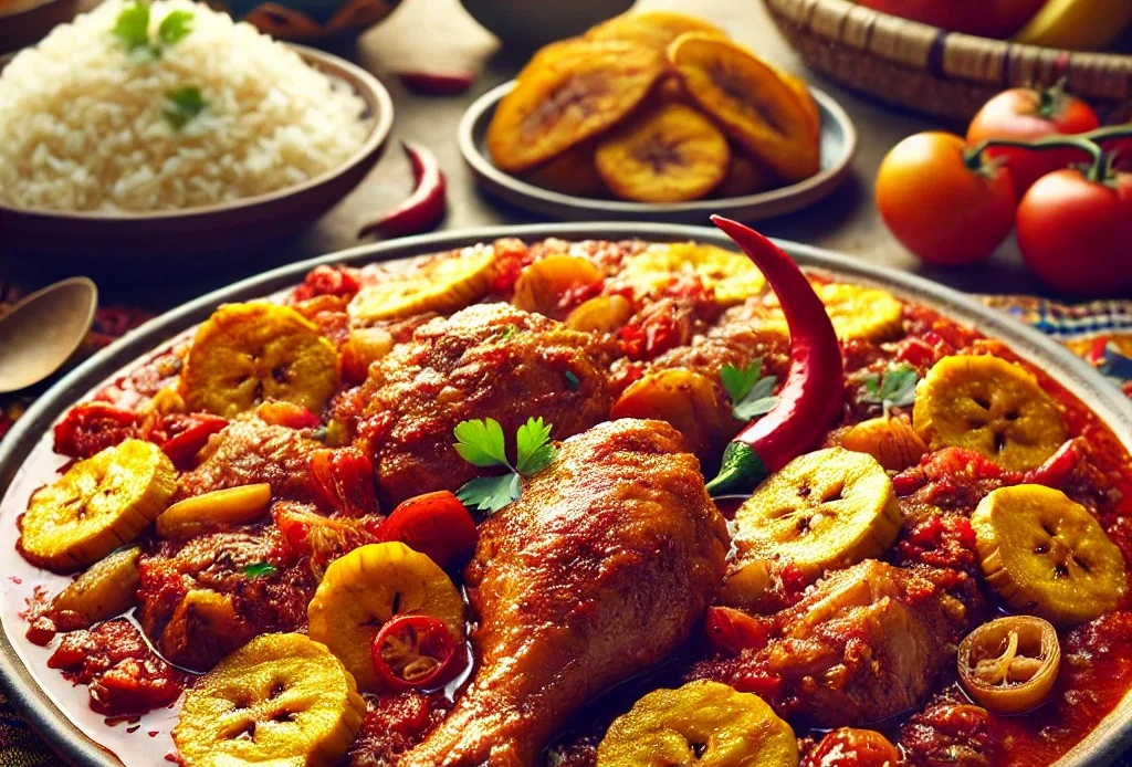 Nigerian Chicken Stew with Plantains A Flavorful Feast